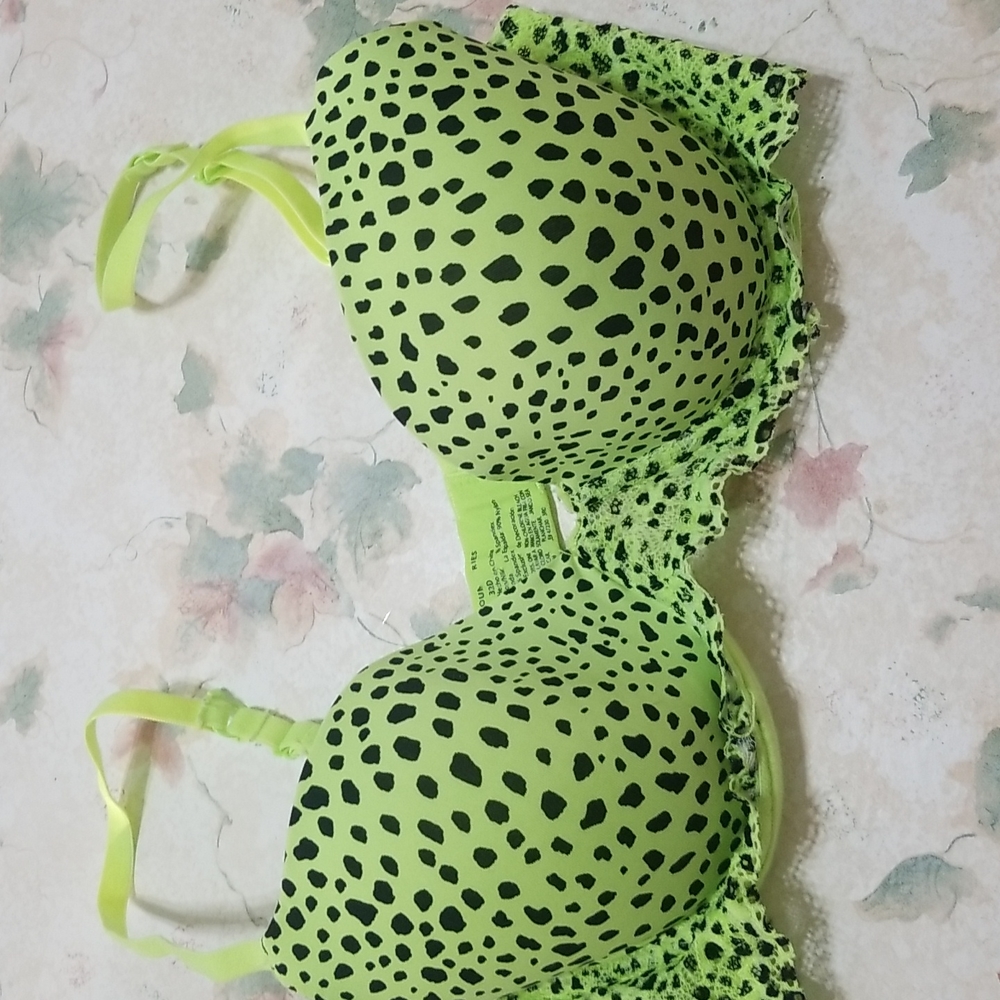 No Boundries Green and Black Bra Size 32D